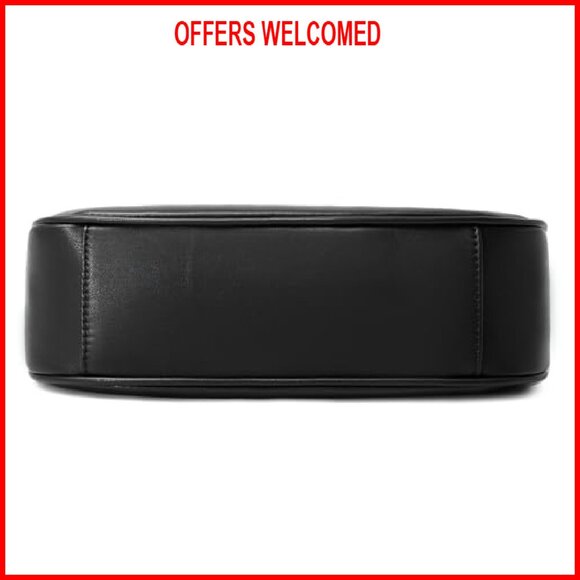 PU Leather Hobo Shoulder Bag Mini Tote with Zipper Closure - Picture 6 of 8